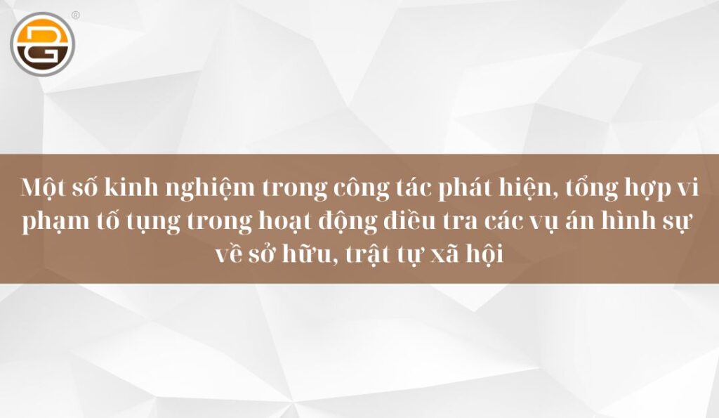 mot-so-kinh-nghiem-trong-cong-tac-phat-hien-tong-hop-vi-pham-to-tung-trong-hoat-dong-dieu-tra-cac-vu-an-hinh-su-ve-so-huu-trat-tu-xa-hoi